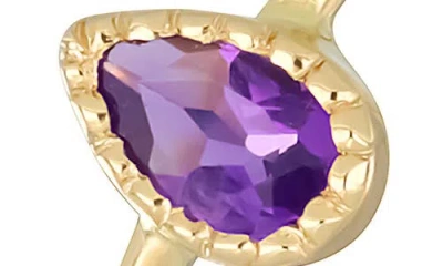 Bony Levy 14k Yellow Gold Semiprecious Stone Stackable Ring In Purple
