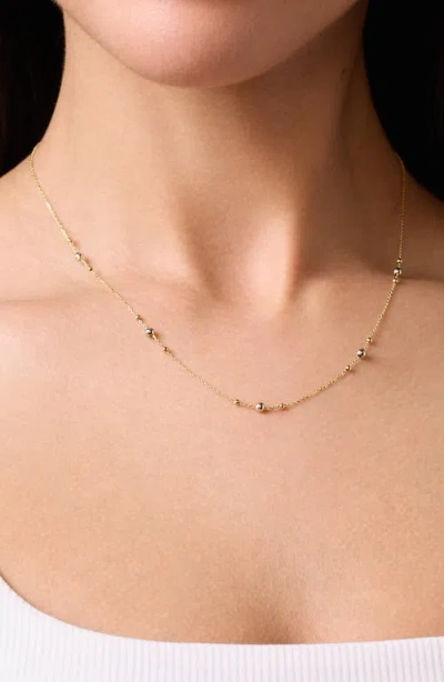 Bony Levy Beaded Chain Necklace In Gold