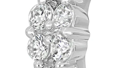 Bony Levy Audrey 18k White Gold Diamond Huggie Hoop Earrings In Metallic