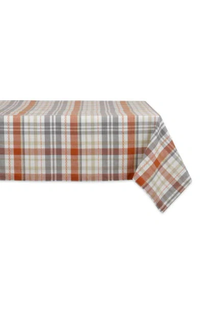 Design Imports Autumn Afternoon Plaid Cotton Tablecloth In Multi