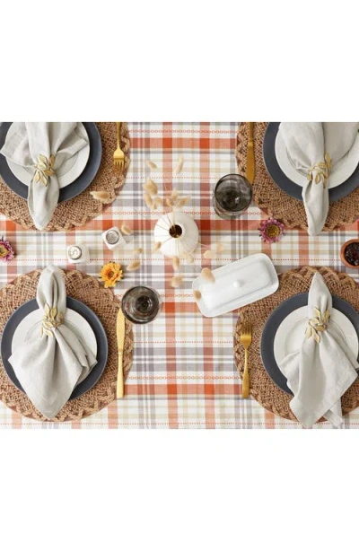 Design Imports Autumn Afternoon Plaid Cotton Tablecloth In Multi