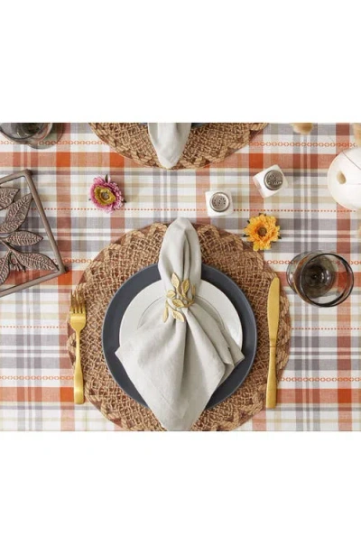 Design Imports Autumn Afternoon Plaid Cotton Tablecloth In Multi