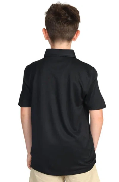 Tailorbyrd Kids' Solid Knit Polo In Black