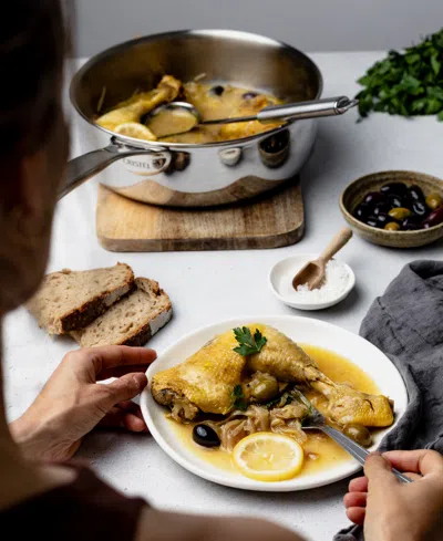 Cristel Castel Pro Ultraply 5.5 Qt. Stainless Steel Saute Pan In Metallic