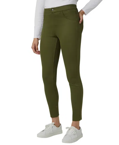 Hue Classic Stretch Denim Leggings, Regular & Plus Sizes In Green