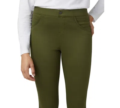 Hue Classic Stretch Denim Leggings, Regular & Plus Sizes In Green