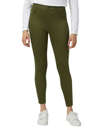 Hue Classic Stretch Denim Leggings, Regular & Plus Sizes In Green