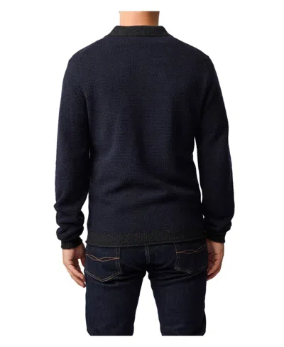 Rodd & Gunn Murdoch Textured Wool Polo Sweater In Blue