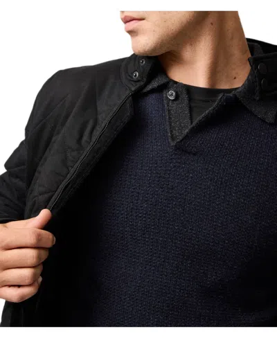 Rodd & Gunn Murdoch Textured Wool Polo Sweater In Blue
