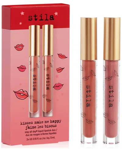 Stila Kisses Make Me Happy Stay All Day Liquid Lipstick Duo In Multi