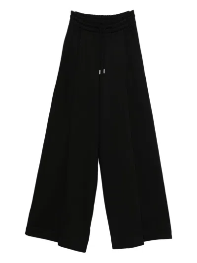 Dries Van Noten Pleated Drawstring Track Pants In Black