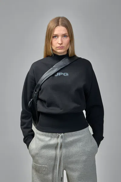 Jean Paul Gaultier Cropped Crew Neck In Black