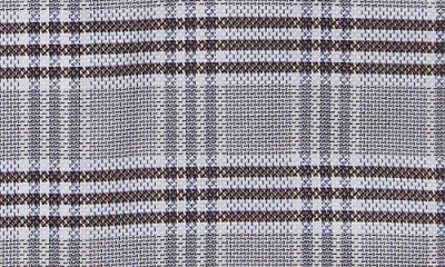 Emanuel Berg Modern Fit Plaid Natural Stretch Yoga Twill Dress Shirt In Blue