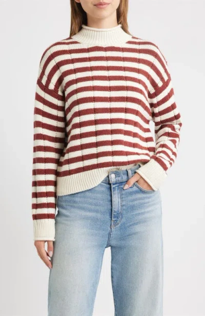 Rails Corrine Stripe Mock Neck Sweater In Multi