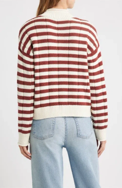 Rails Corrine Stripe Mock Neck Sweater In Multi