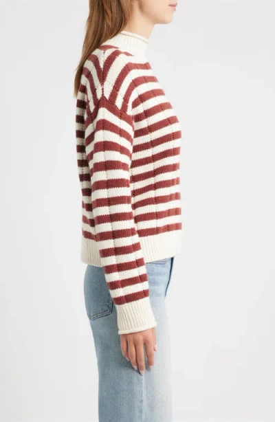 Rails Corrine Stripe Mock Neck Sweater In Multi
