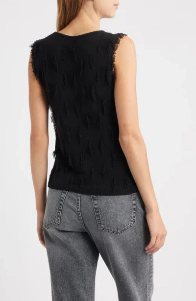Rails Vidana Fringe Texture Sweater Vest In Black