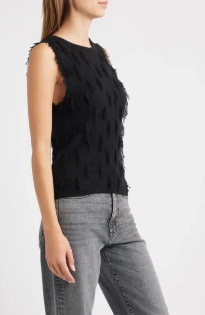 Rails Vidana Fringe Texture Sweater Vest In Black