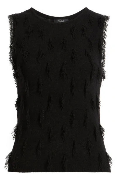 Rails Vidana Fringe Texture Sweater Vest In Black