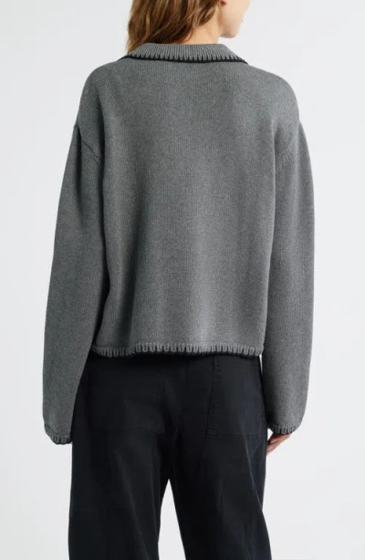 Rails Rayleen Collared Cotton Cardigan In Gray