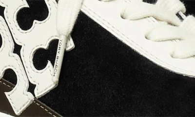 Tory Burch Suede Round Toe Sneakers With Vibram Sole In Multi