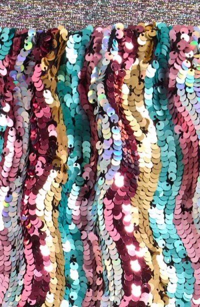 Next Kids' Wavy Stripe Sequin Skirt In Multi