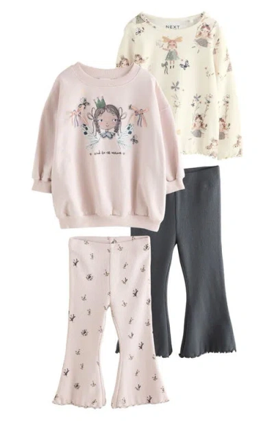 Next Kids' Mix & Match T-shirts & Flared Leggings Set In Multi