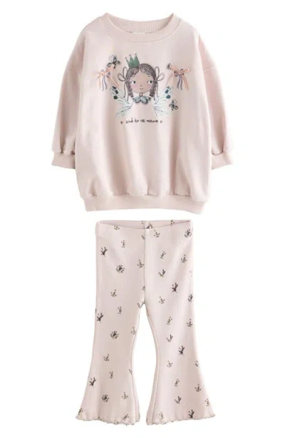 Next Kids' Mix & Match T-shirts & Flared Leggings Set In Multi