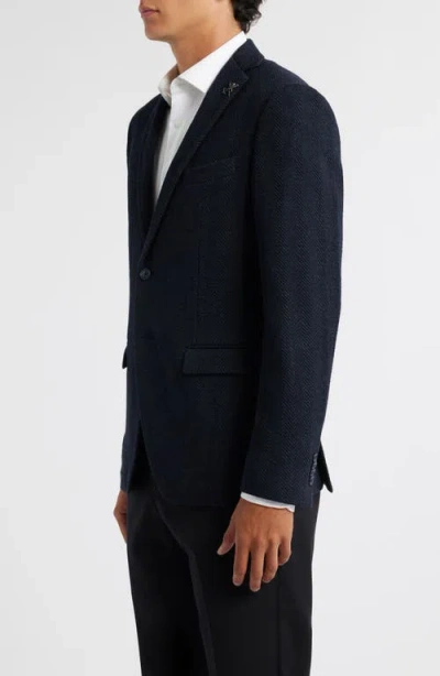 John Varvatos Star Usa Varick Slim Fit Knit Sport Coat In Blue