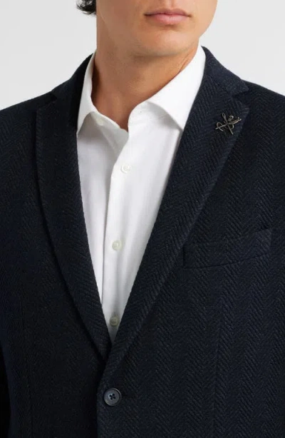 John Varvatos Star Usa Varick Slim Fit Knit Sport Coat In Blue