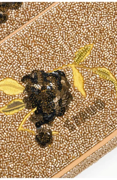 Staud Tommy Beaded Bag Vintage Floral In Brown