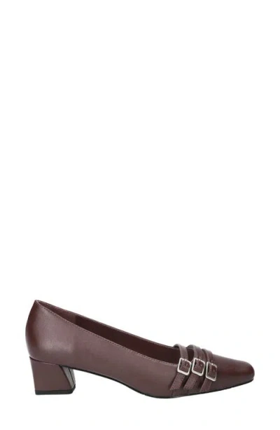 Easy Street Women's Enya Square Toe Pumps In Burgundy