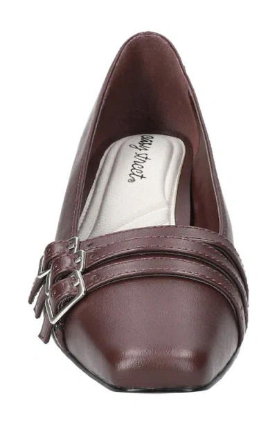 Easy Street Women's Enya Square Toe Pumps In Burgundy
