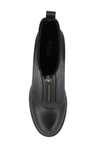 Mia Women's Fabiola Front Zip Stacked Heel Ankle Booties In Animal Print