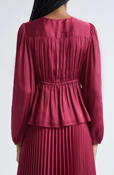 Derek Lam 10 Crosby Esmeralda Bow-detailed Charmeuse Blouse In Red