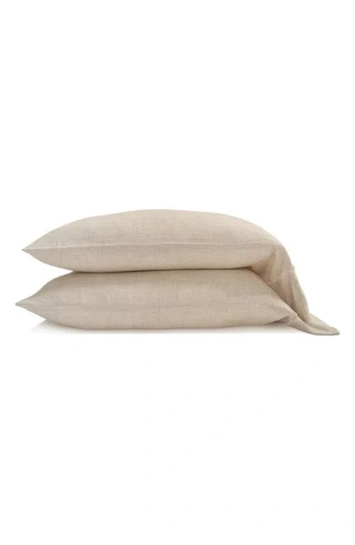 Pom Pom At Home Remi Set Of 2 Frayed Pillowcases In Neutral