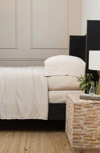 Pom Pom At Home Remi Set Of 2 Frayed Pillowcases In Neutral