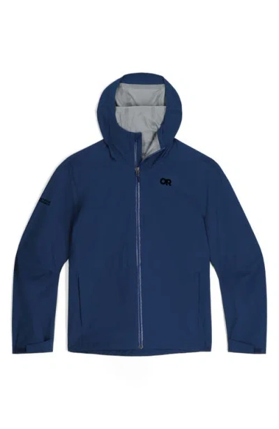 Outdoor Research Stratoburst Packable Rain Jacket In Blue