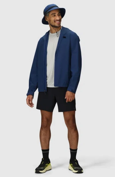 Outdoor Research Stratoburst Packable Rain Jacket In Blue