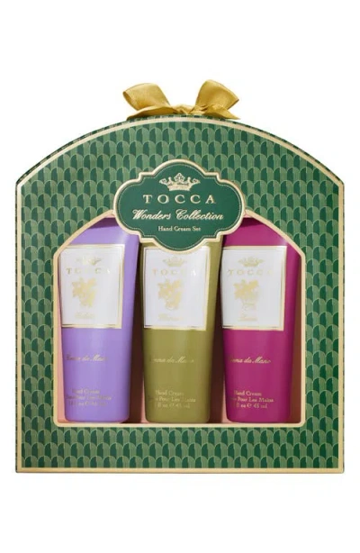 Tocca Wonders Collection Crema Veloce Mini Hand Cream Gift Set $36 Value In Green