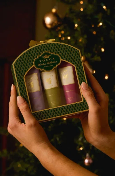 Tocca Wonders Collection Crema Veloce Mini Hand Cream Gift Set $36 Value In Green