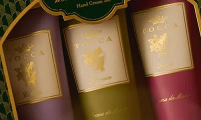Tocca Wonders Collection Crema Veloce Mini Hand Cream Gift Set $36 Value In Green
