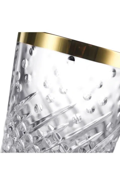Waterford Celebrations Gilded Gold Crystal Glass Tumblers Set Of Two In Transparent