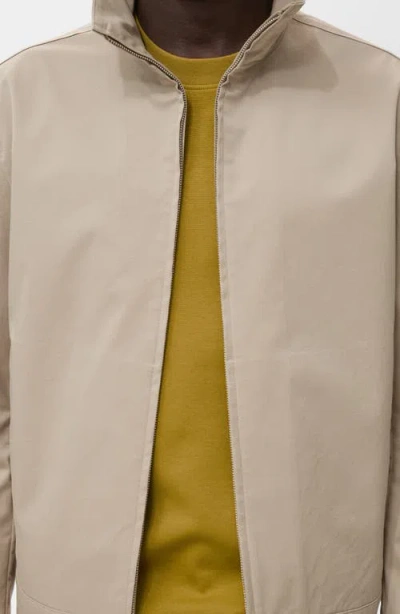 Mango Stand Collar Zip Jacket In Multi