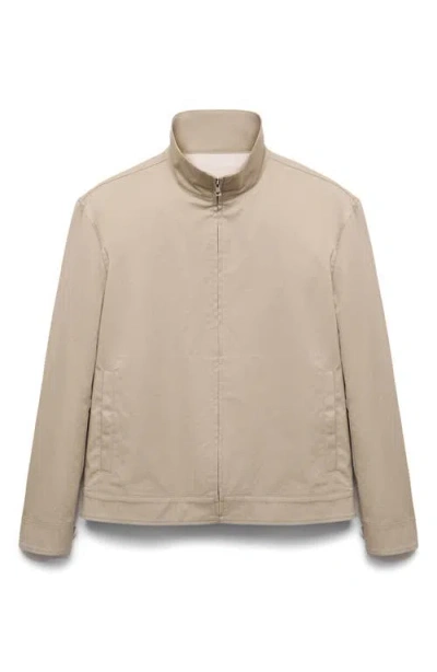 Mango Stand Collar Zip Jacket In Multi