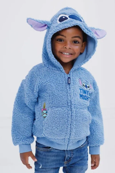 Disney Faux Shearling Hoodie In Blue