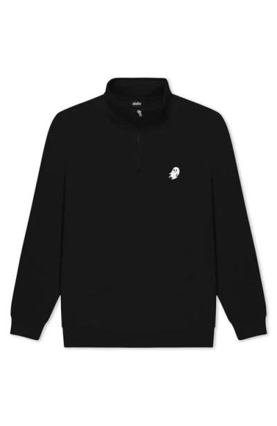 Dalix Mens Ghost Quarter Zip Pullover In Black