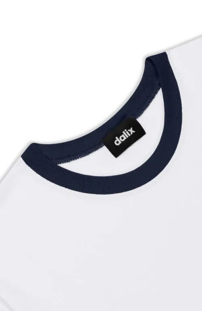 Dalix Mens Ghost Jersey Ringer Tee In White