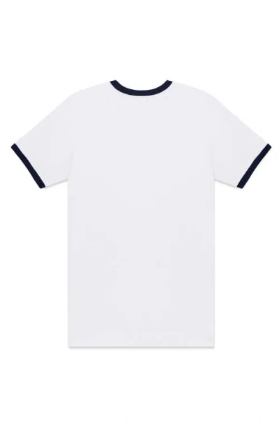 Dalix Mens Ghost Jersey Ringer Tee In White
