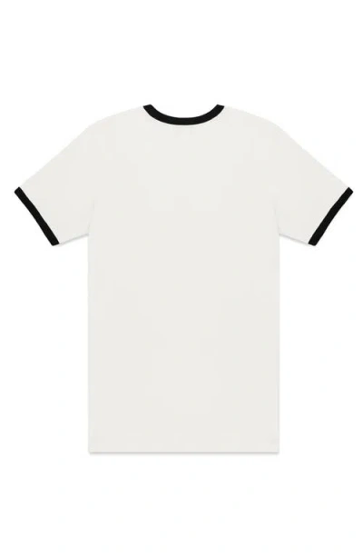 Dalix Mens Ghost Jersey Ringer Tee In White